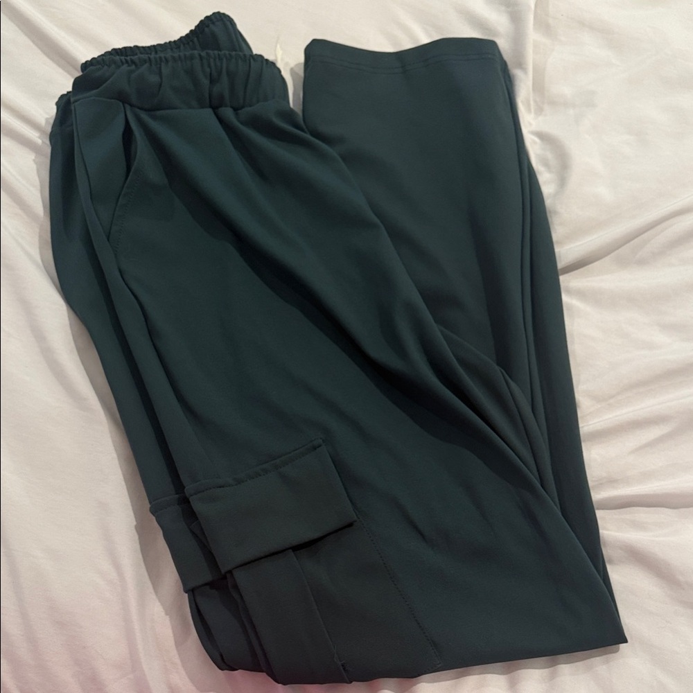 Women dark green dressy Cargo Pants